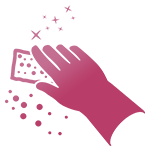 Hand with Cleaning Sponge